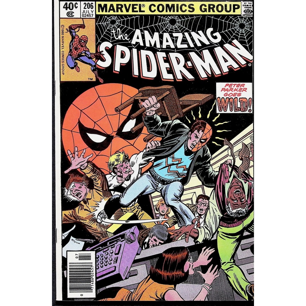 Amazing Spider-Man #206 Newsstand Marvel comic book 1980